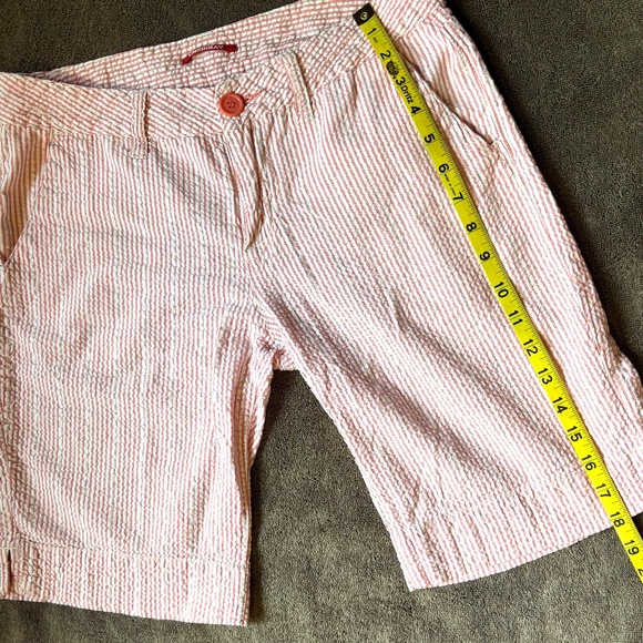 GUC Women's (Juniors) size 7 shorts, red, silver, white stripes. - Picture 3 of 8